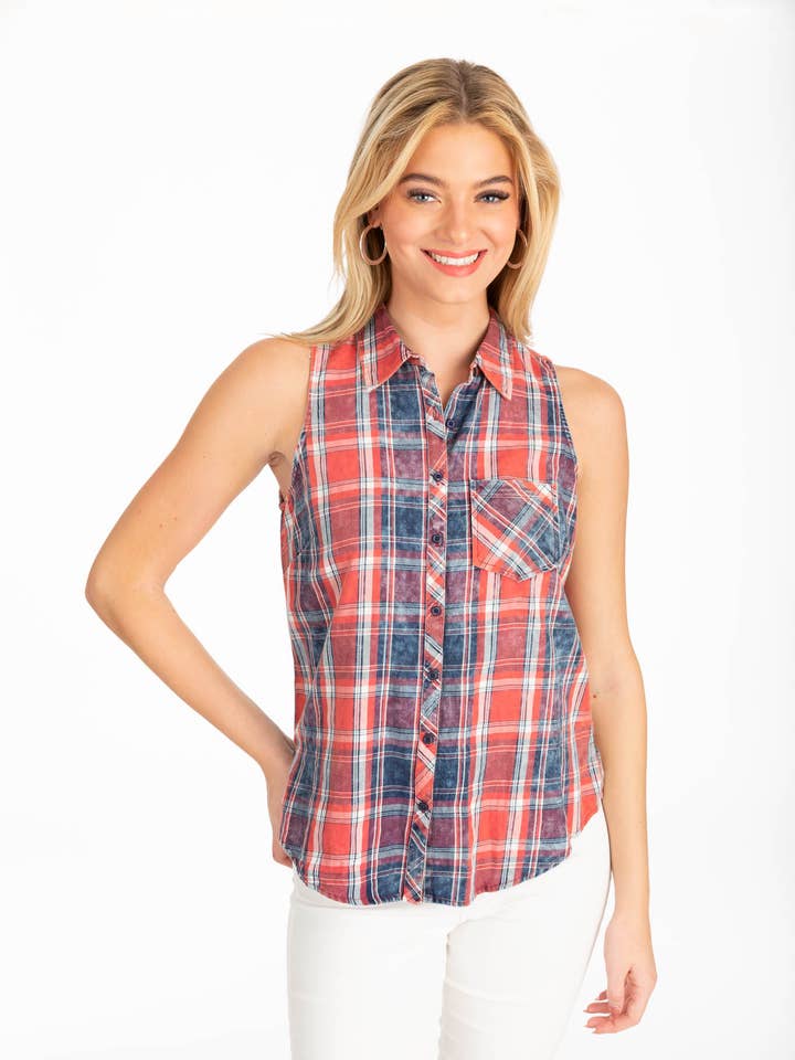 SWEET HOME AMERICANA PLAID SHIRT for wholesale by Given Kale