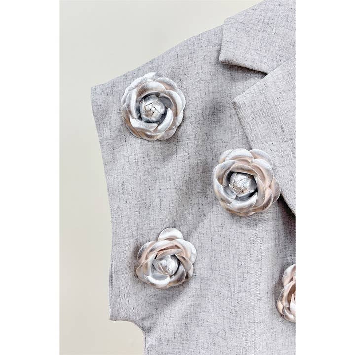 Ensemble Gilet à Appliqué Floral & Pantalon Large X0056LS pour la vente par XHHH Inc