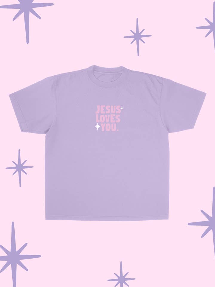 Jesus Loves You Company - Wholesale Screen Printed T-Shirt - Women's - NEW || "Heaven and Earth" Tee1
