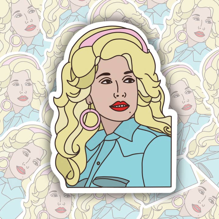 Dolly *Holographic* Waterproof Sticker for wholesale by Studio Peach Goods