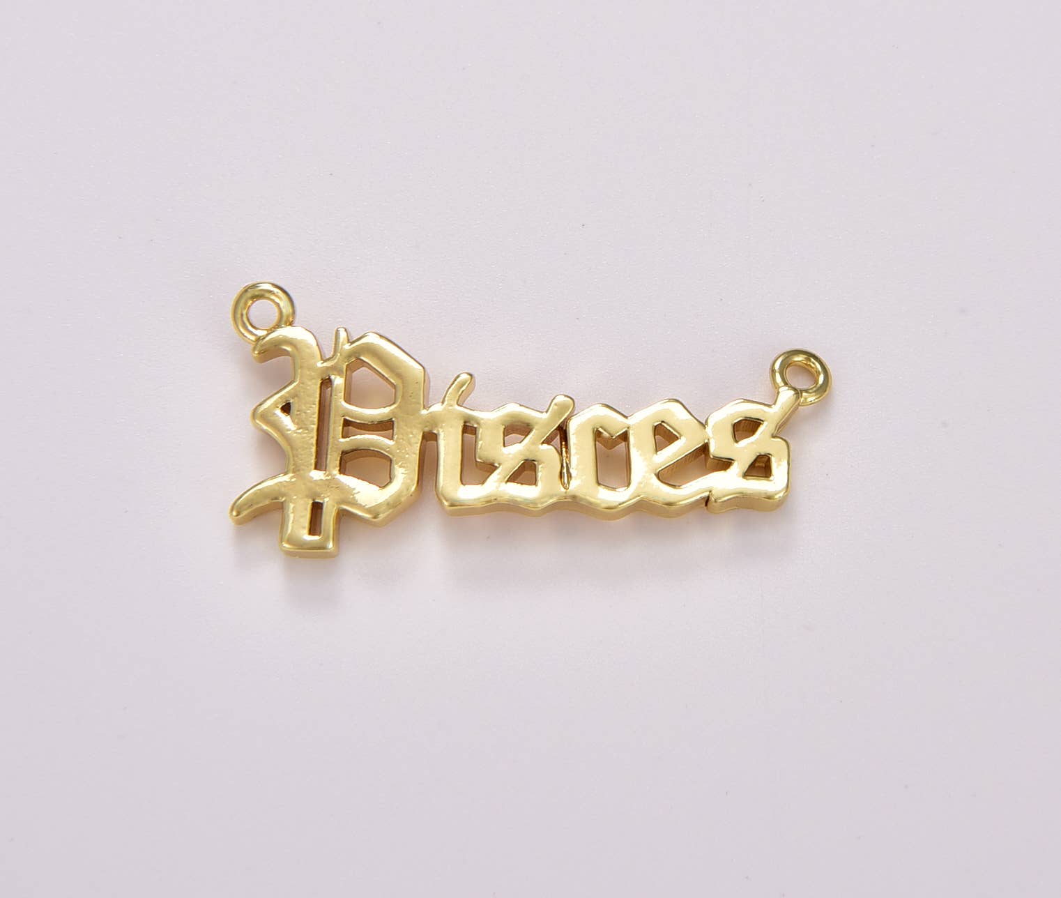 Beads Creation – wholesale Individual charm/pendant – Old English Font Astrology Zodiac Charms Connector, CN4394