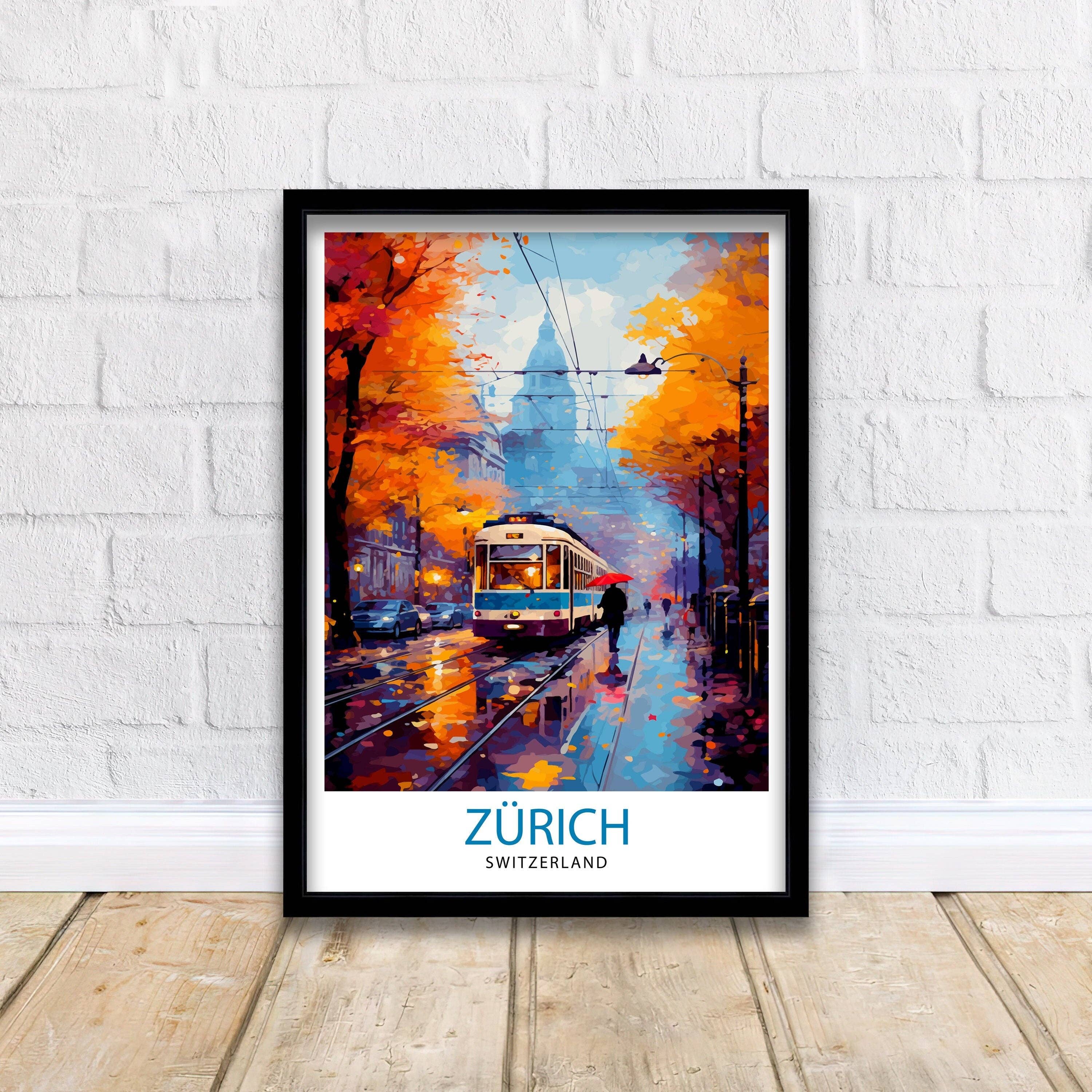 InkNPrintz – wholesale Art print – Zurich Switzerland Travel Poster Zurich0