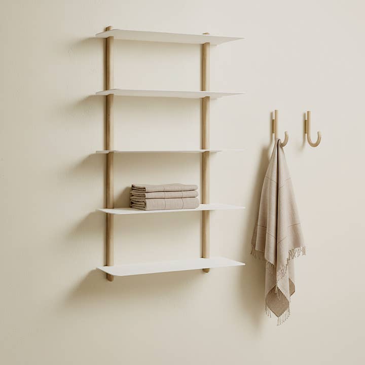 NIVO Shelf Small E - light oak/white for wholesale by Studio Nordhaven
