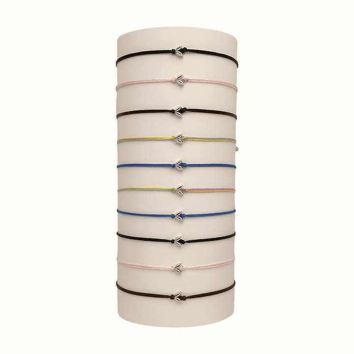 VIE – wholesale Charm/dangle bracelet – Charm Strings, Pack of 10, Assorted Colours12