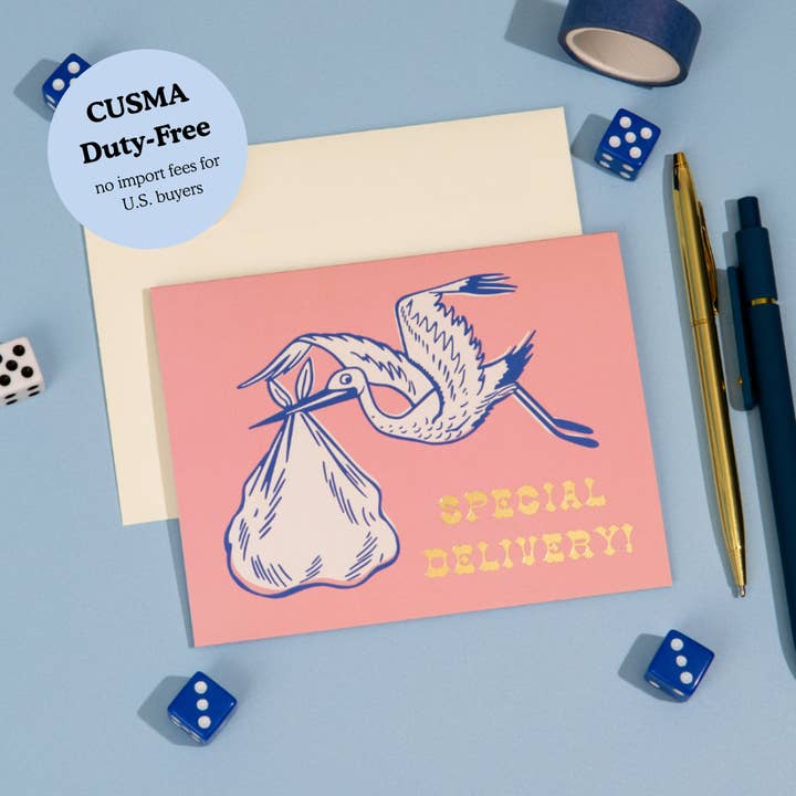 Special Delivery Stork Card – Foil New Baby Card and other Purchase Wholesale stork. Free Returns & Net 60 Terms on Faire trending on Faire.