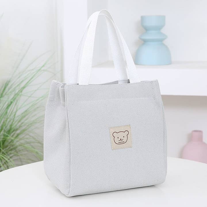 FurDecoration - Wholesale Tote bag – Women's - Cute Bear Large Capacity Canvas Tote Bag7