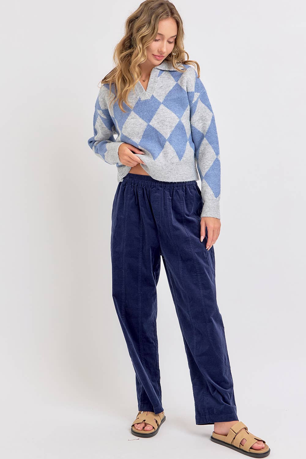 Sweet Lovely by Jen - Wholesale Pants - Women's - EASY CASUAL EVERYDAY PULL-ON RELAXED  CORDUROY PANTS 36