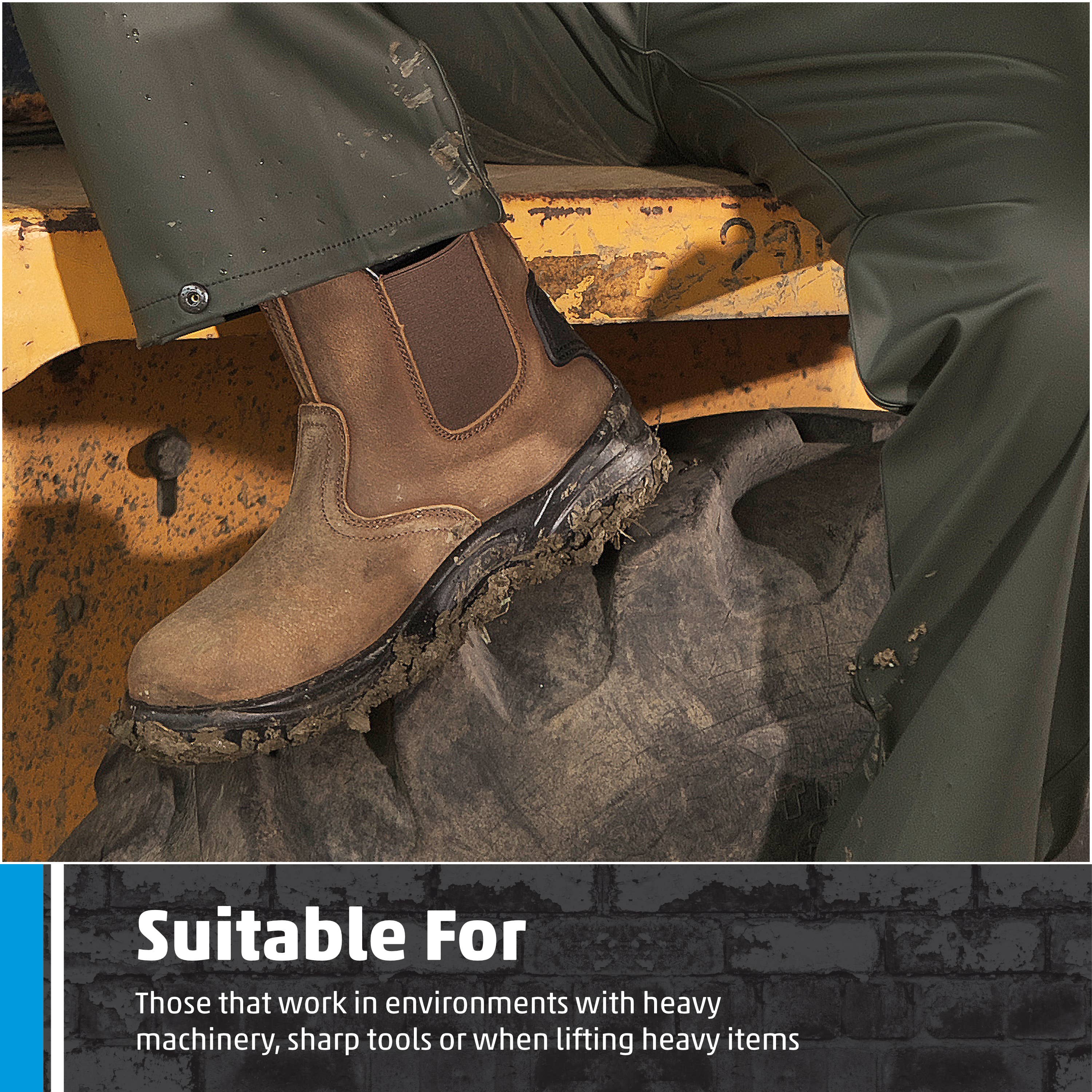 TuffStuff Workwear – wholesale Chelsea boots – Men's – Fort Regent Safety Dealer Boots with Steel Toe Caps, Leather8