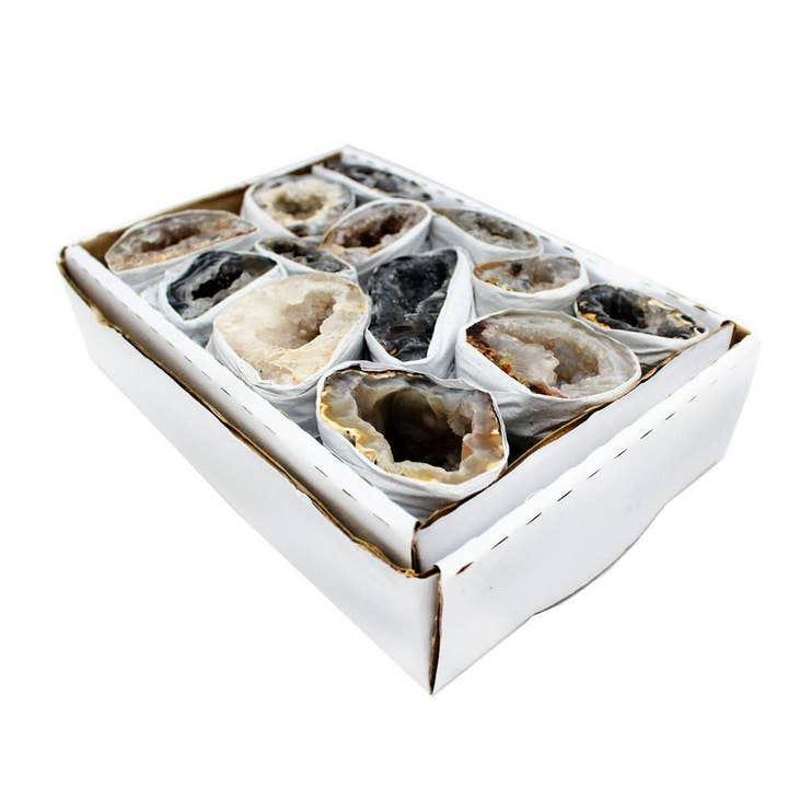 Rock Paradise - Wholesale Spiritual Stone/Crystal - Natural Geode From Brazil Wholesale Crystals Flat Box Minera