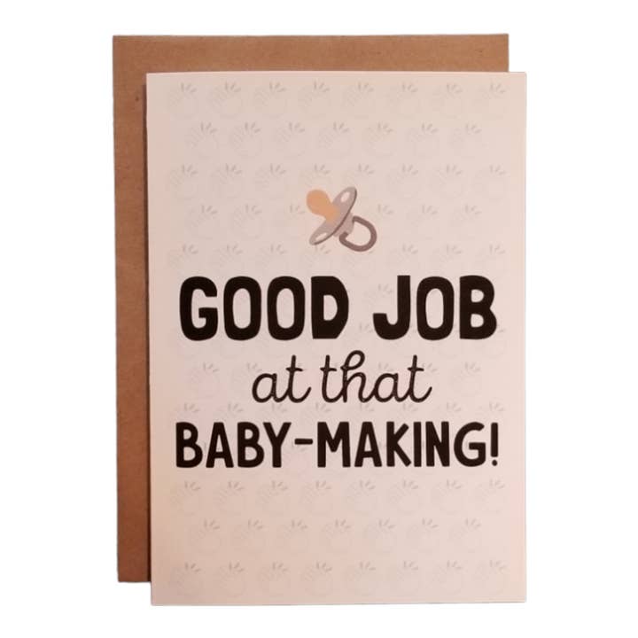 Goed Gedaan met het Baby Maken - 5x7 Wenskaart voor wholesale door Thanks You're Welcome