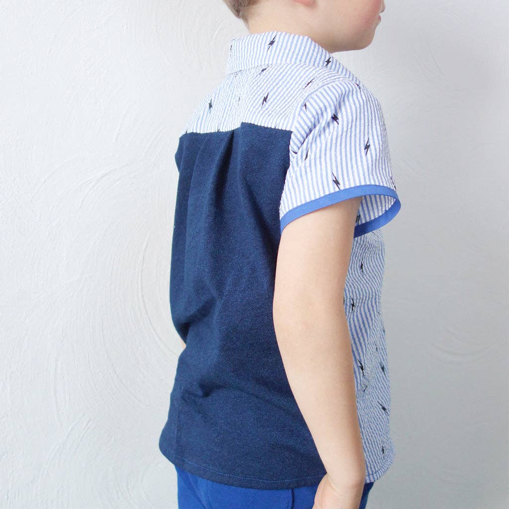 Super Bison – Engroshandel DIY-sysæt – Mønster skjorte Victor 2/12 år16