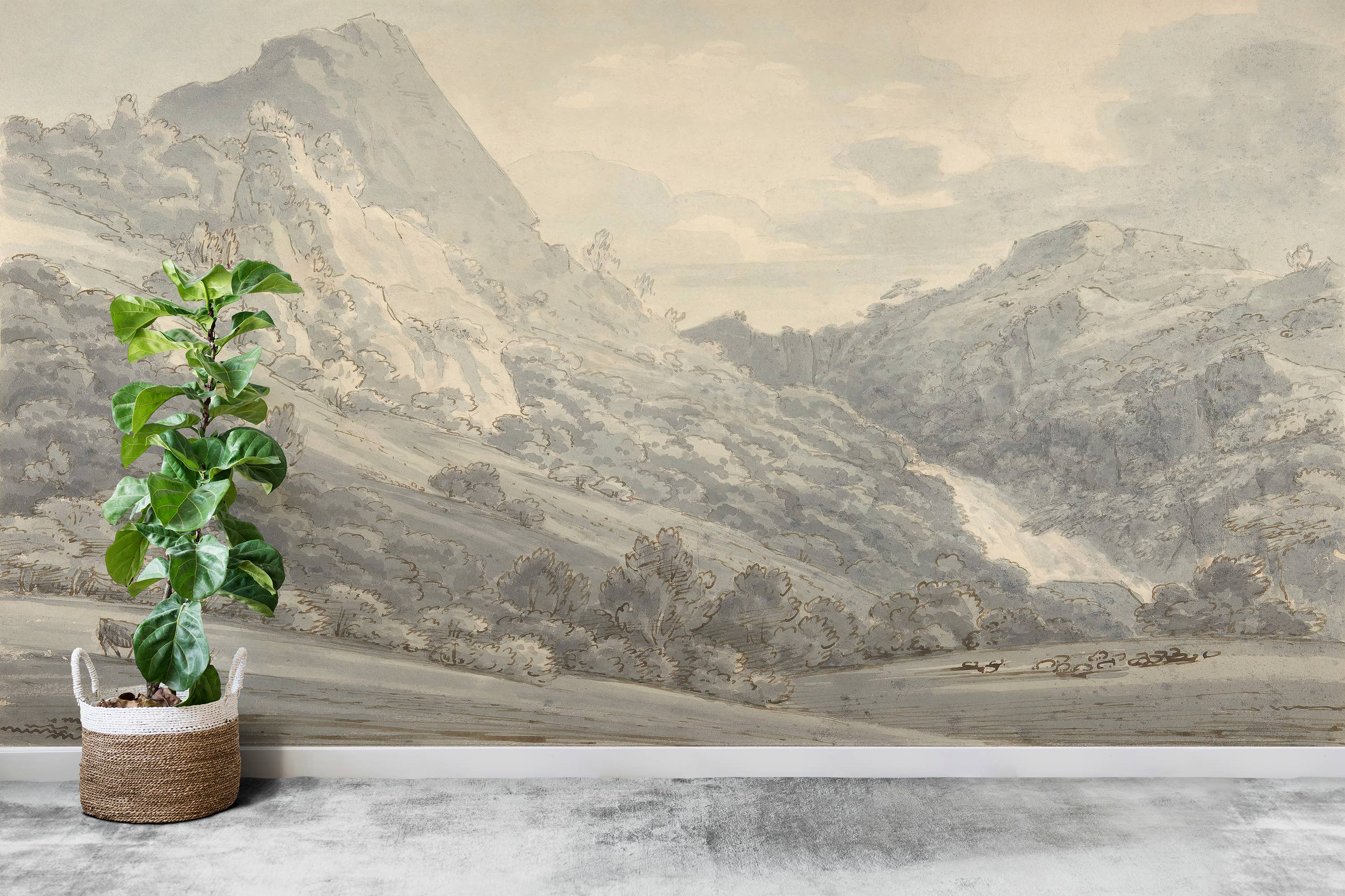 SimurgWallArts - Wholesale Wallpaper - Vintage Landscape Wallpaper,Forest Peel and Stick Wall Mural5