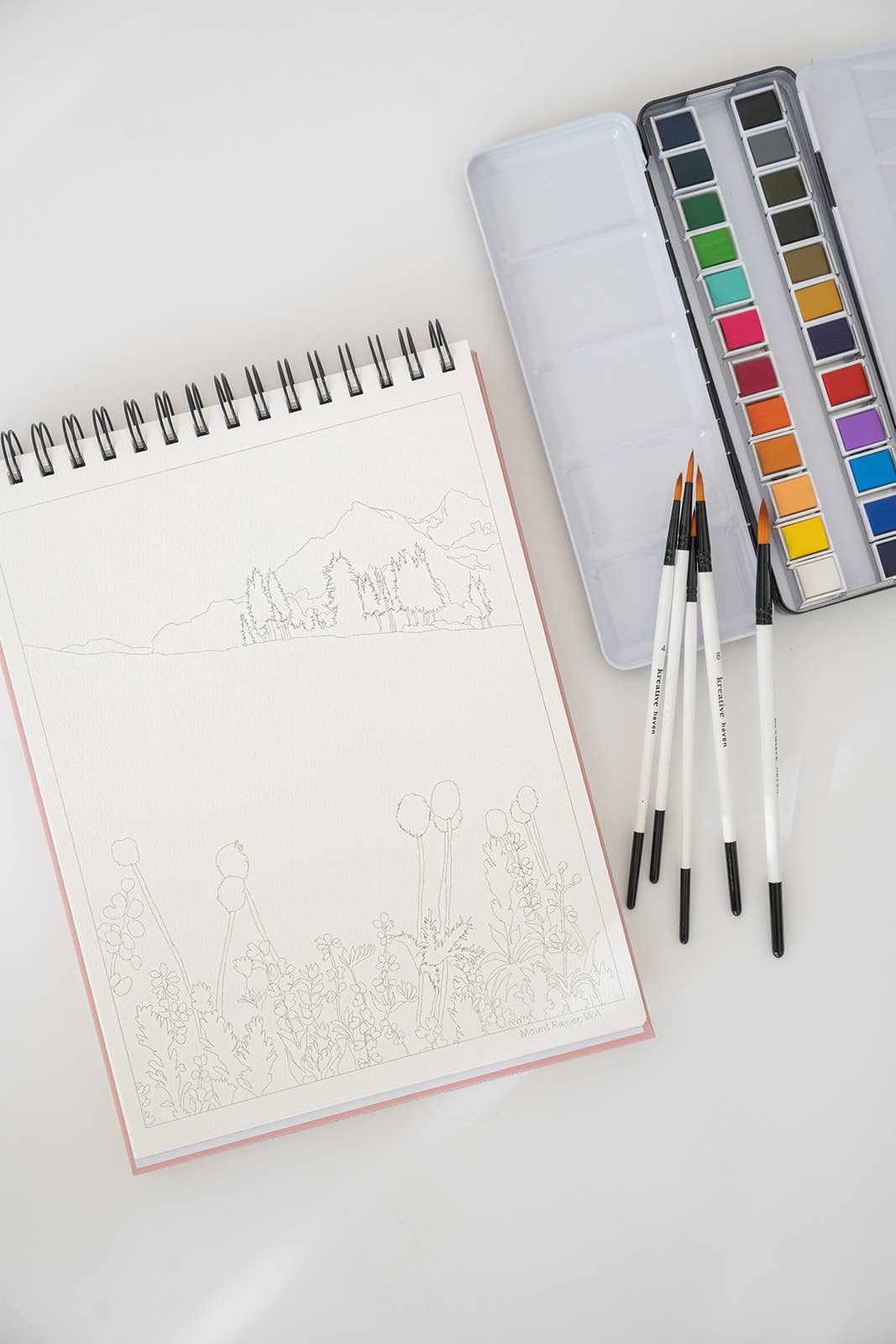 Bailey Rae Studio - Wholesale Watercolor Paint - National Parks Watercoloring Book-Outlines w/Video Tutorials21