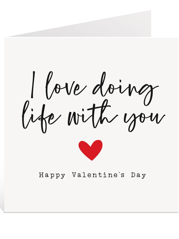 I Love Doing Life With You Valentine's Day Card for wholesale by Creationery