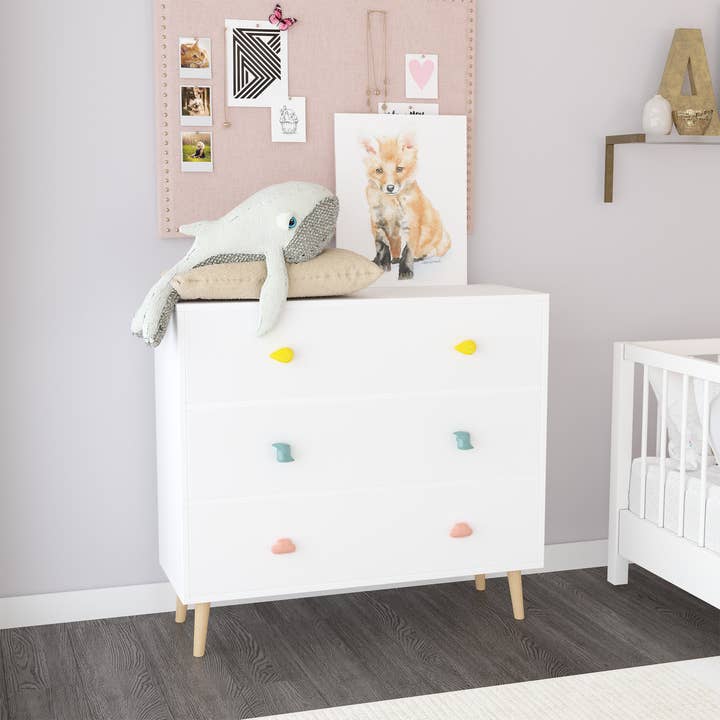 39F Inc. - Wholesale Bedroom Furniture - Colorful Kids 3-Drawer Dresser Storage Cabinet for Bedroom3