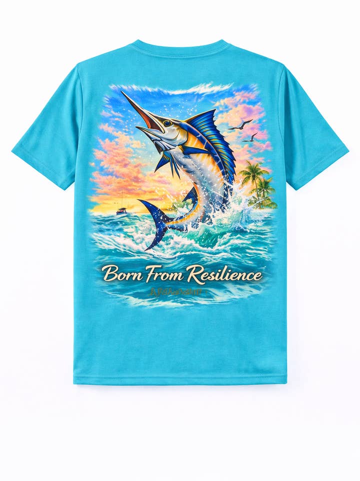 Island Drift Coastal Short Sleeve Performance Shirt for wholesale by River Tide Apparel