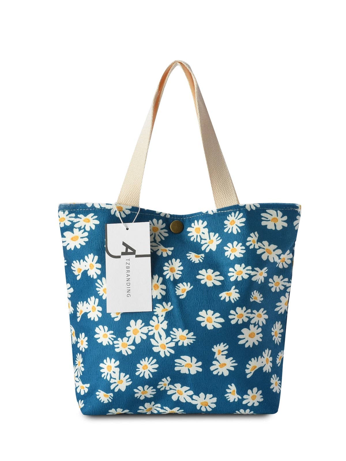 Funkyrel® Atzbranding Limited - Wholesale Tote Bag - Women's - Cosbai - Vintage Artistic Floral Corduroy Tote7