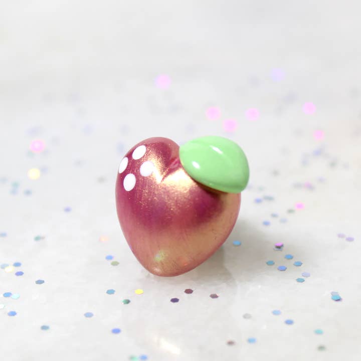 Mariposa Miniatures - Wholesale Lapel Pin/Button - Pink Gold Peach Lapel Pin