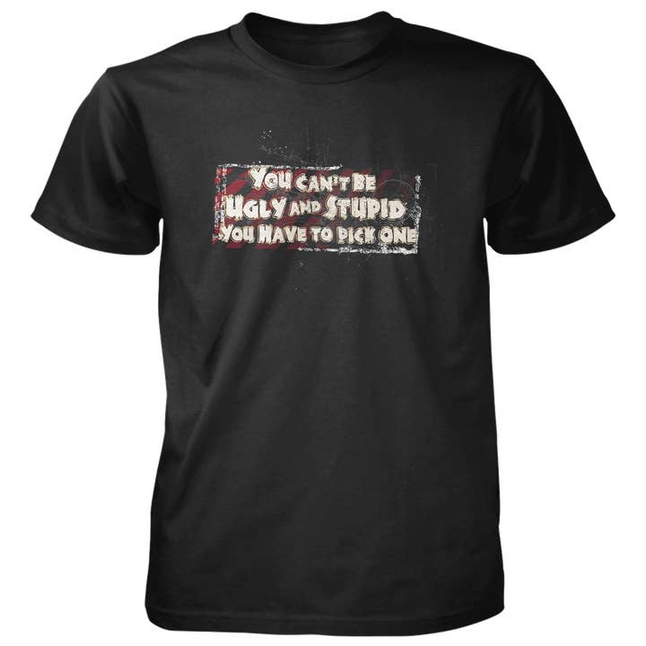 Feio e Estúpido - T-Shirt de Algodão 4,5 oz por atacado de Jester Clothing Company