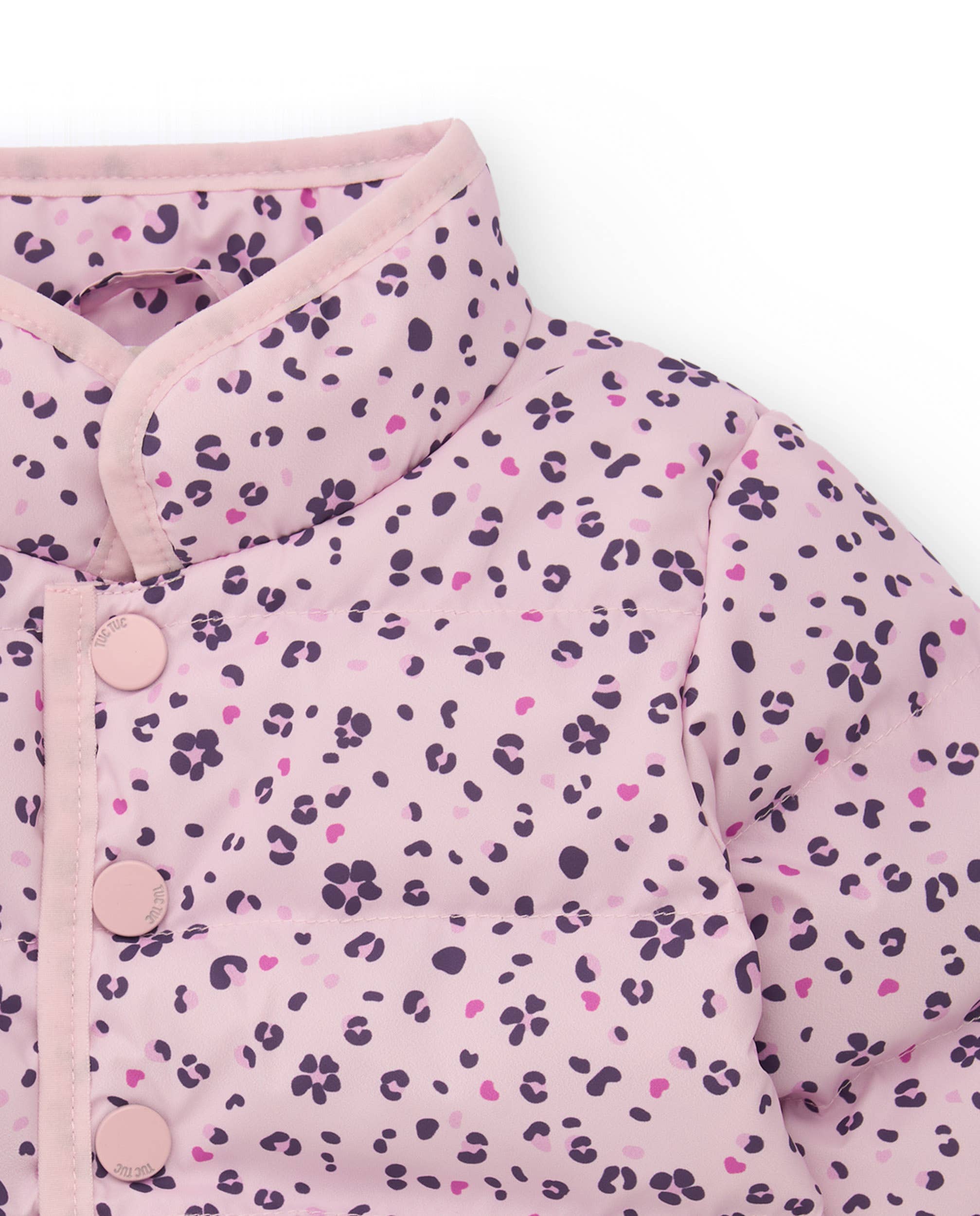 tuc tuc - Wholesale Parka - Kids - Quilted parka for girls in pink with flowers and hearts3