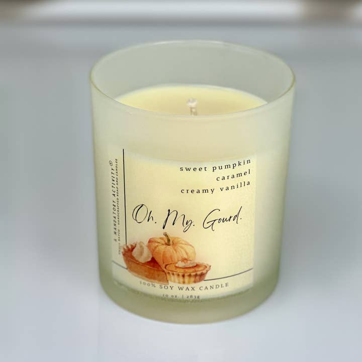 Oh. Mon. Dieu. | Bougie au Soja à la Citrouille Caramel Doux pour la vente par A Mandatory Activity, LLC