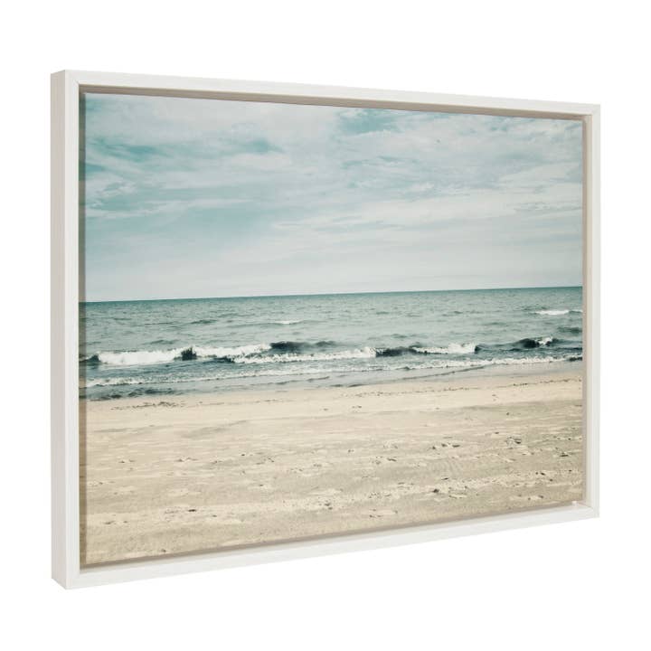 Sylvie Beach 2 Framed Canvas by Emiko and Mark Franzen of F2Images for wholesale by Kate and Laurel