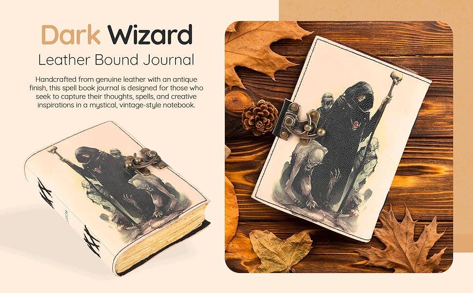 Tuzech Leather – wholesale Journal och dagbok – TUZECH läderklätt anteckningsbok med grimoirestil och ojämna kanter för män och kvinnor88