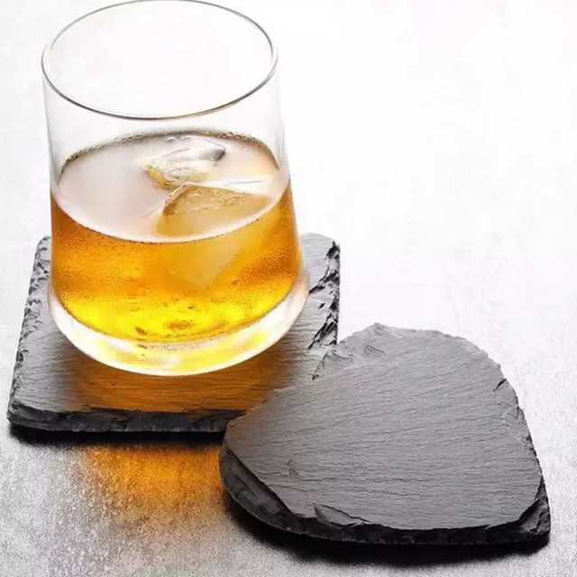 Sostraw & SmartThings – wholesale Coasters – Slate Coaster - Heart, Round or Square6