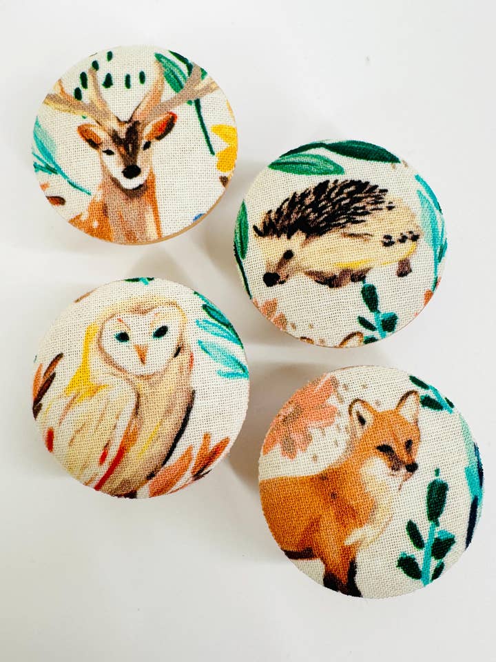 Akvarel Skovdyr Skuffegreb Sæt med 4 for engroshandel hos Rusty Canvas