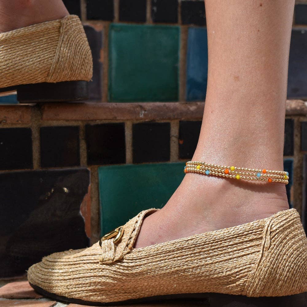 22 Jewelry - Wholesale Anklet - ELSA RAINBOW ANKLET 3MM2