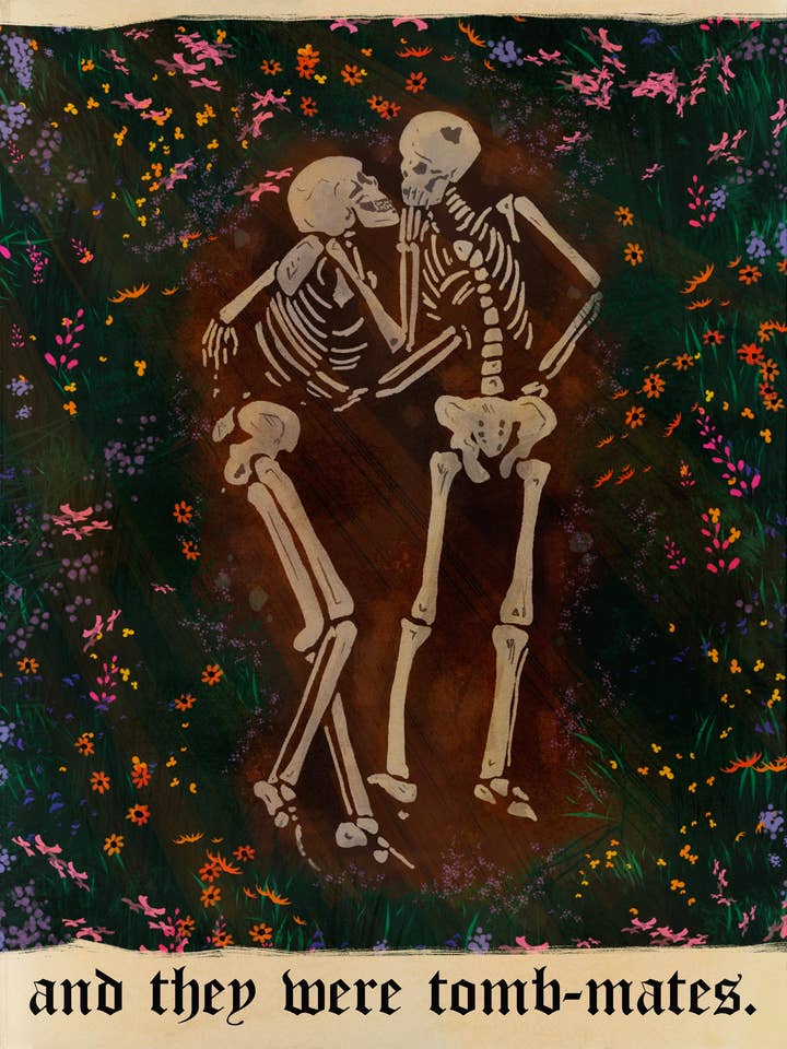 "And they were tomb-mates" Print for wholesale by Kate Letters Lots