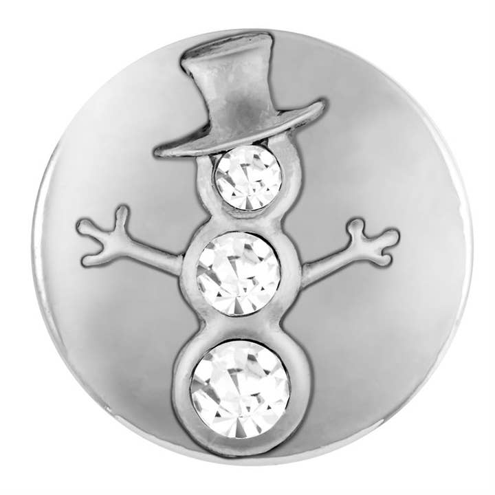 Bonhomme de neige en pierre Noël Hiver Instantané pour la vente par Ginger Snaps