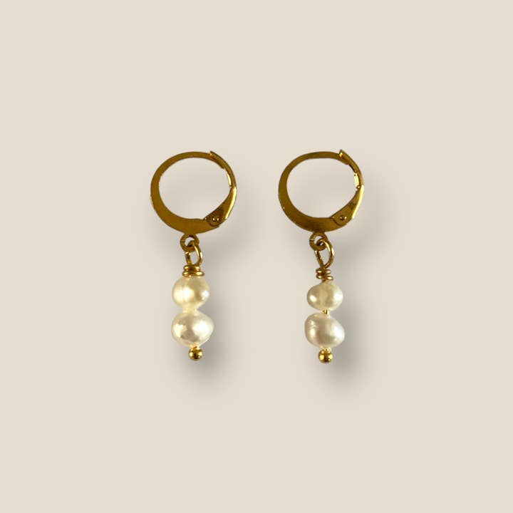 Earrings Mila two gold for wholesale by La Eva Store