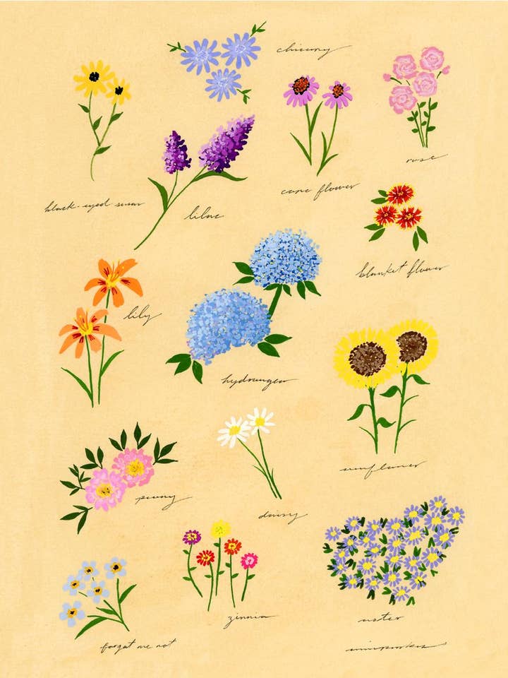 Vintage Flora '24 - Fine Art Print for wholesale by Annie Parkes
