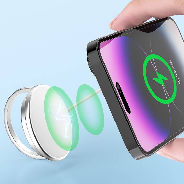 LAX Gadgets - Wholesale Charging Dock - LAX MagSafe Charger with Kickstand Ring Retail Pack4