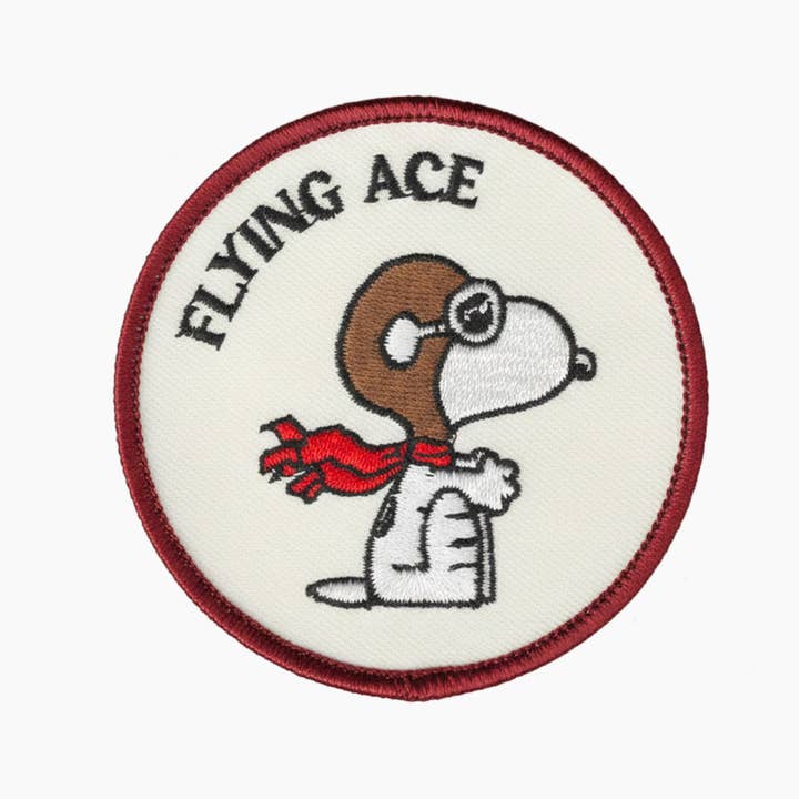 Gestickter Bügelaufnäher Snoopy "Flying Ace" – 7,5 cm für den Großhandel von Titlee