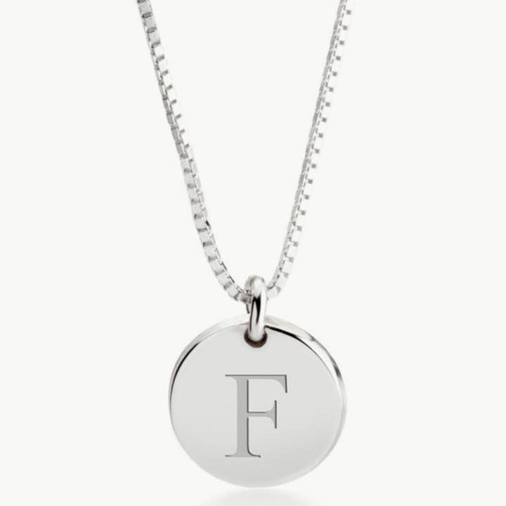 Initial Disc Necklace for wholesale by Anna Lou of London