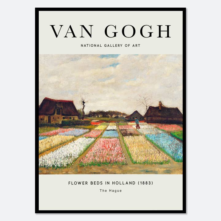 Sugar & Canvas - Wholesale Art Print - Van Gogh Flower Beds in Holland 1883 Bulb Fields Painting Art Print | Colorful Print, Van Gogh Print, Van Gogh Art, Exhibition Poster #V31