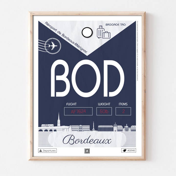 Atelier Malhco - Vente Poster - Affiche destination Bordeaux