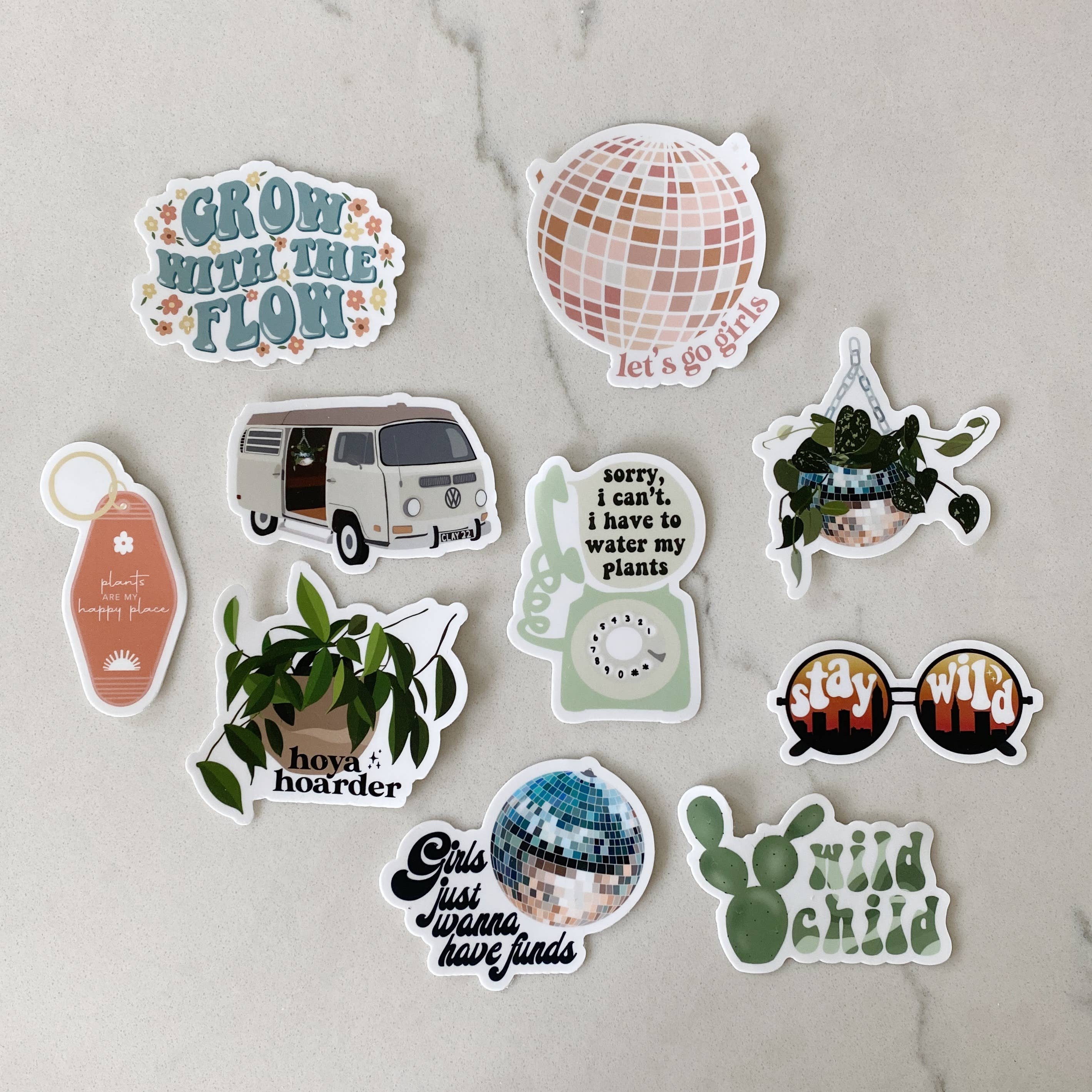 Clay Collection Co. - Wholesale Sticker - Retro Plant Van Sticker5