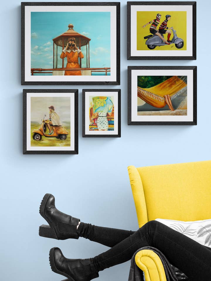 Set di 5 Stampe di Alta Qualità per Parete Galleria Retrò per la vendita all'ingrosso da parte di SamArtisan