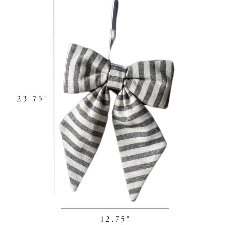 Luxe B Co - Wholesale Bow - Gift Wrapping - Striped Green & Gold Fabric Bows7