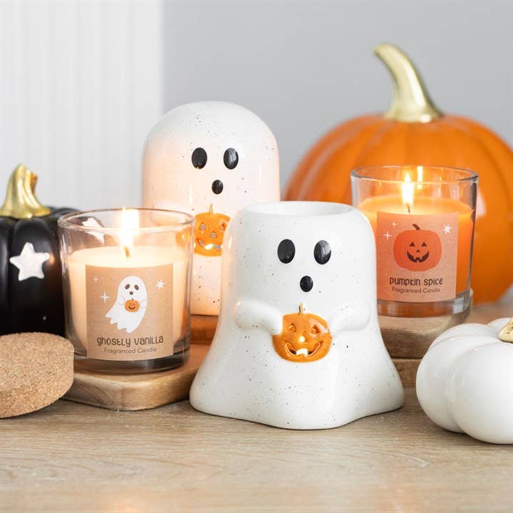 Something Different Wholesale - Vendita all'ingrosso Portacandele - Portacandela a forma di fantasma con zucca per tealight4