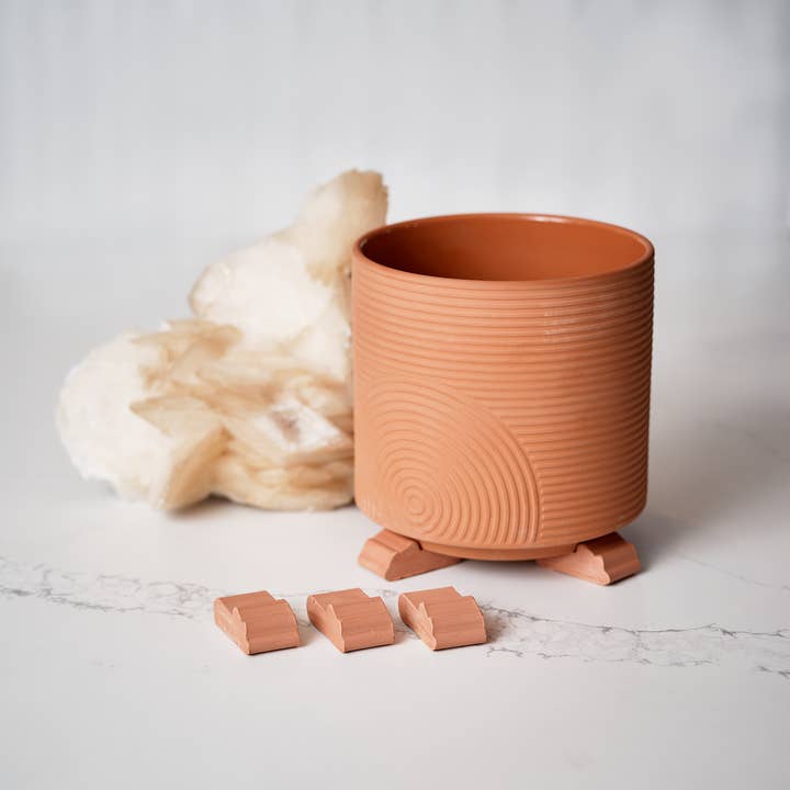 Clayport Pottery - Wholesale Plantenpot - Kleine Terracotta Potfeet riser Set van drie potvoeten