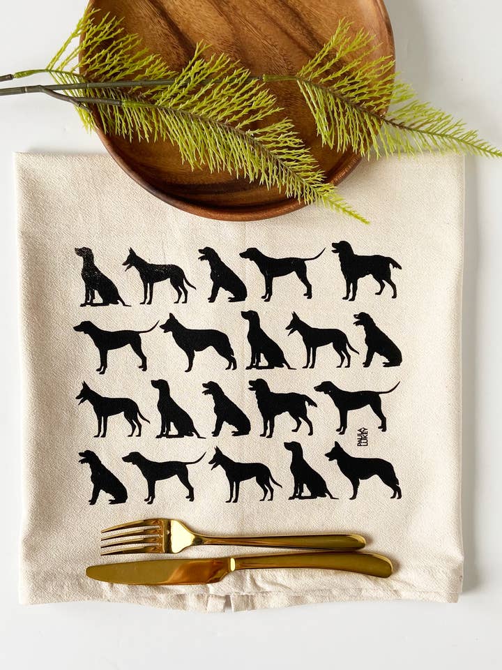 Torchon bio pour chiens noir - 20x24 pour la vente par HAVYN