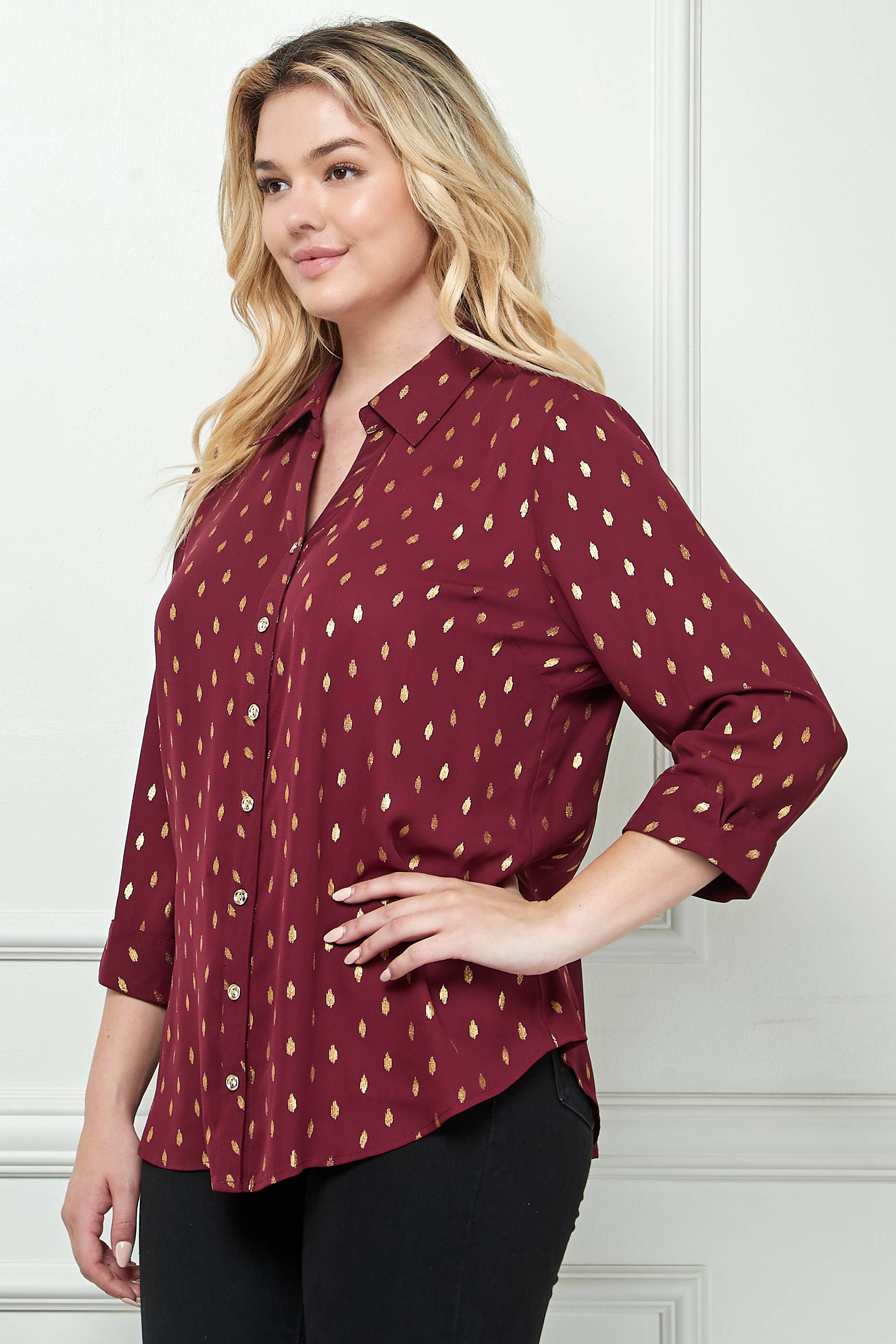 Winslow Collection - Vente Chemise à col boutonné – femme - CHEMISE BOUTONNÉE À COL JOHNNY GRANDE TAILLE G2214100FX4