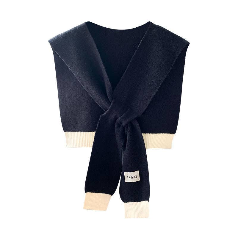 VividLux - Wholesale Wrap - Women's - Cozy Colorblock Knit Shawl0