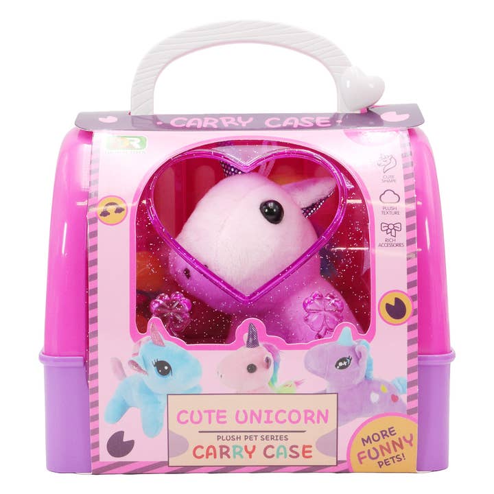 ASSORTED Unicorn Pony Stuffed Toy Kennel Carry Bag for wholesale on Faire2