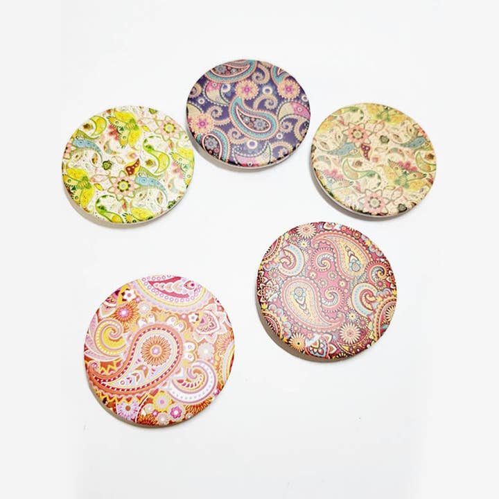 Assorted Color Mandala Pattern Compact Mirror for wholesale on Faire
