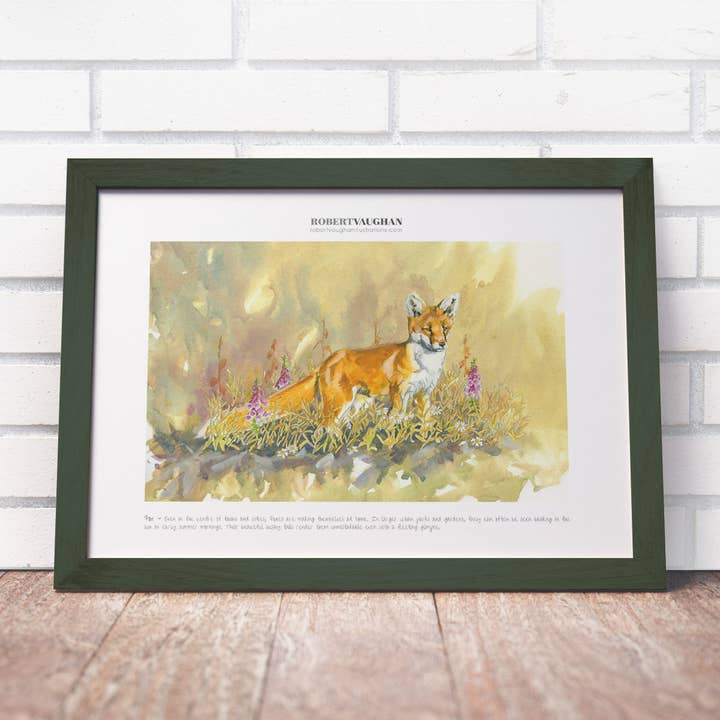 Signierter Print Fox für den Großhandel von diademadisara